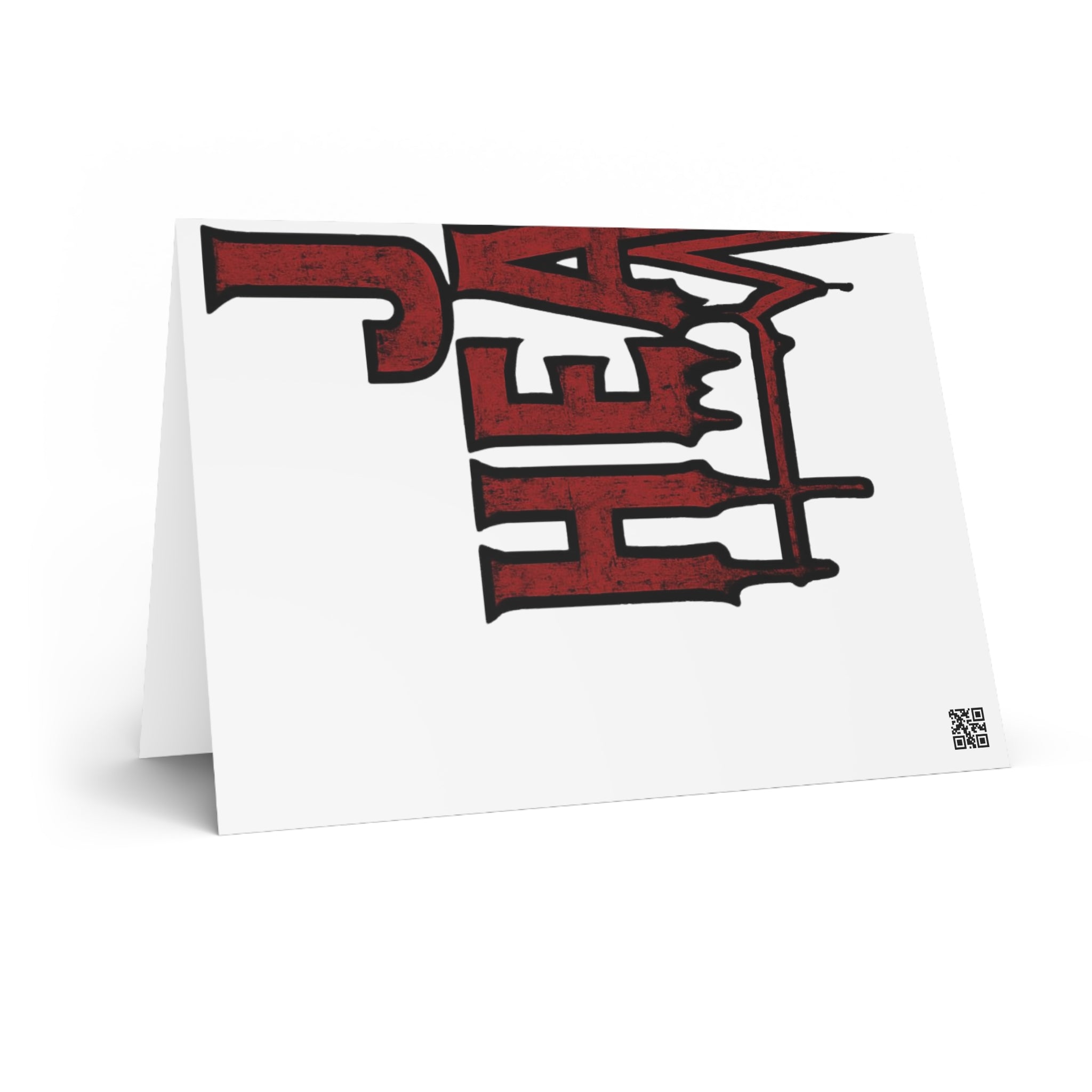 Gothic Red Drip EKG Greeting Card