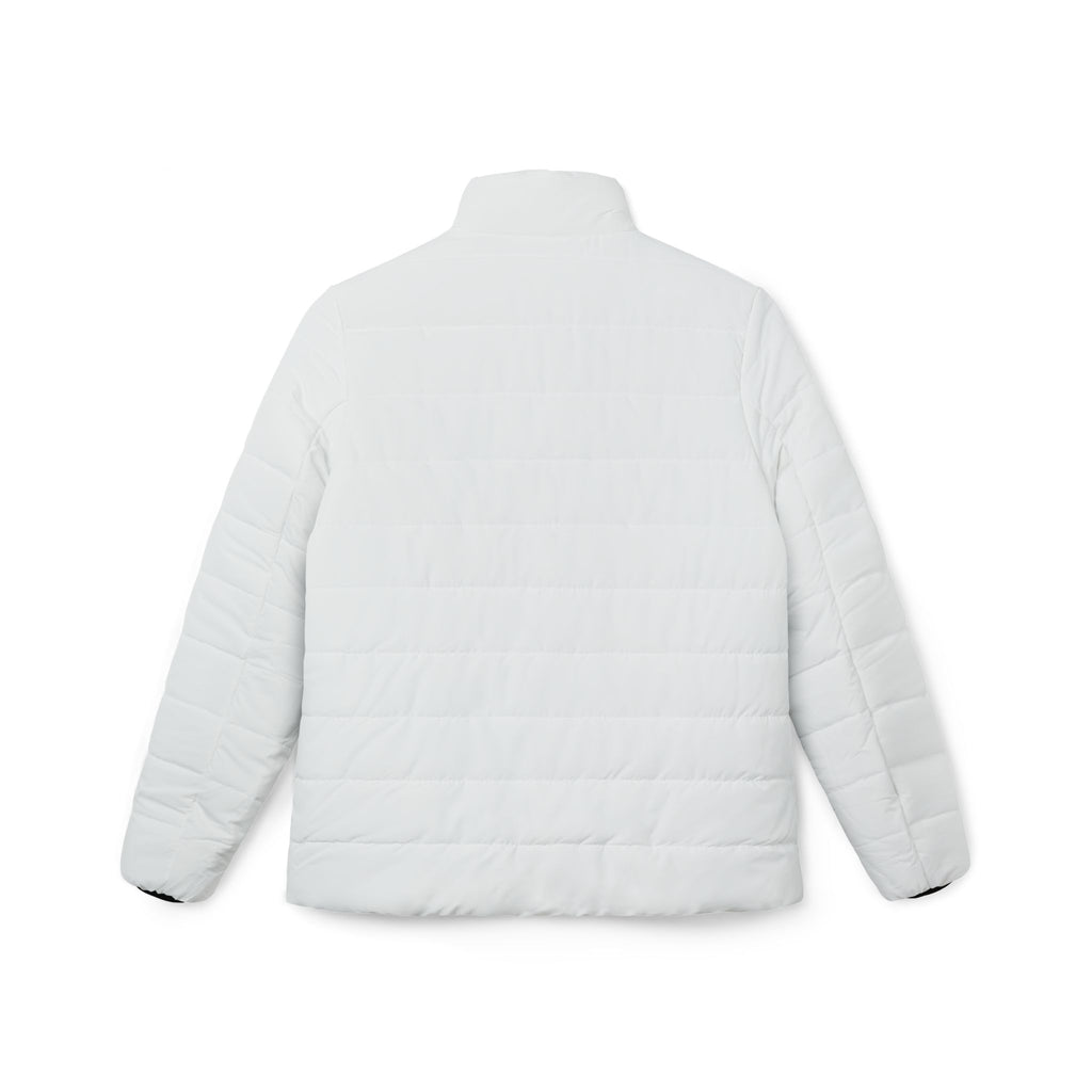 Women's Quilted Puffer Jacket – White Lightweight Insulated Coat