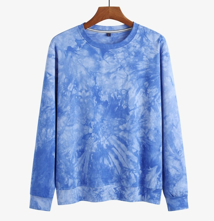 Tie-dye Sweater Men Thin Loose Large Size Sweater