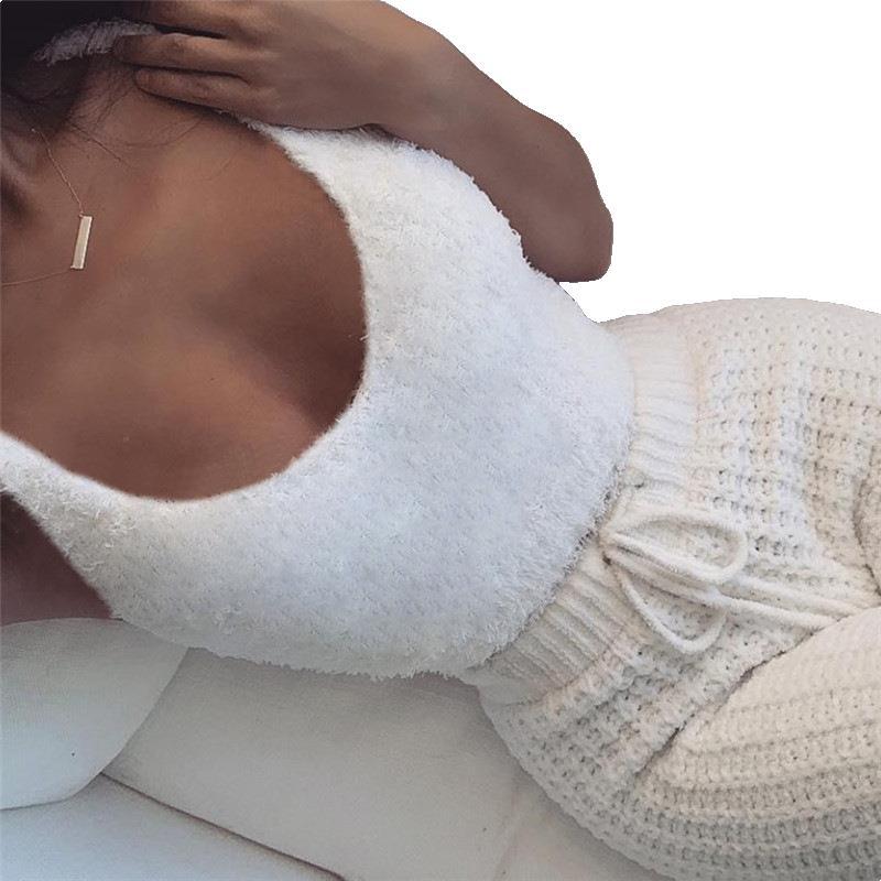 Women's 3-Piece Cosy Pajama Set – Crop Top, Tank & Shorts