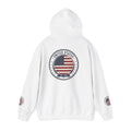 Patriotic Hoodie - USA Flag Peace Sign & Vintage Seal