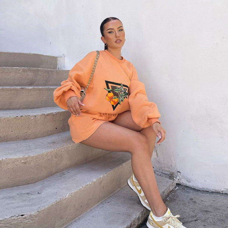 Women's 2-Piece Fleece Hoodie and Shorts Set