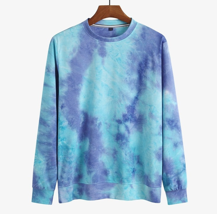 Tie-dye Sweater Men Thin Loose Large Size Sweater